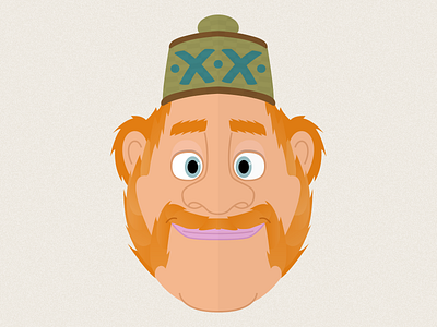 Oaken beard big summer blowout design disney frozen illustration illustrator vector winter