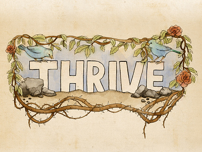 Thrive - Parable of the Sower Videos bible church handdrawn illustration nature roses sower thrive watercolor