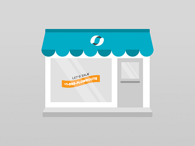 Storefront flat flowroute illustration storefront voip