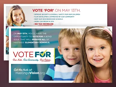 Campaign Postcard campaign education mailer postcard schools