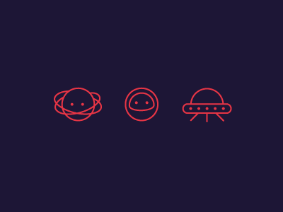 Space Elements astronaut icon illustration pictogram planet space spaceship universe