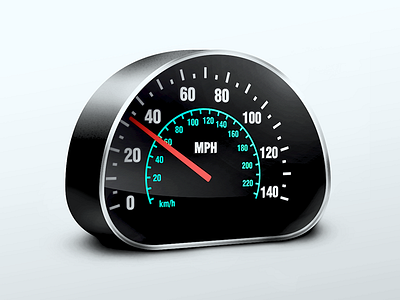 Dribble #49 photoshop rendering speedometer