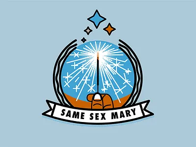 Same Sex Mary Sigil design icon illustration sigil vector