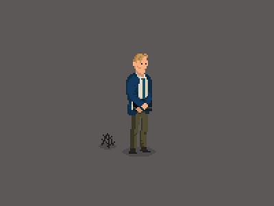 Rustin Cohle carcosa character pixel pixel art true detective