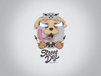Streetdog beer brewing dog label logo