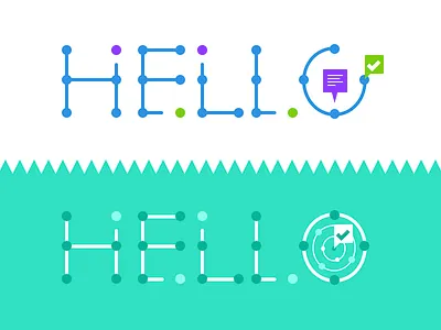 Hello Branding basic brand branding dots flat hello illustration simple