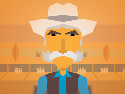 Sam Elliot bowling cowboy elliot sam the big lebowski vector vectorscribe