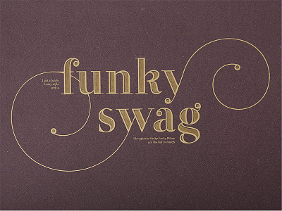 FunkySwag screenprint typography