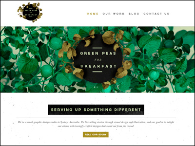 Green Peas for Breakfast - site redesign branding website