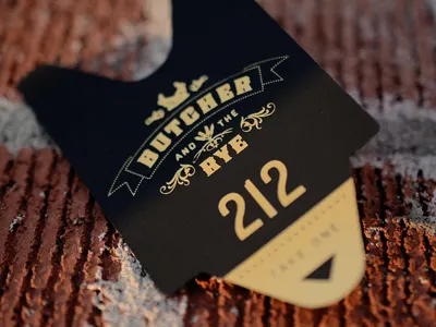 Butcher and the Rye Business Card ace bindery business card foil stamp