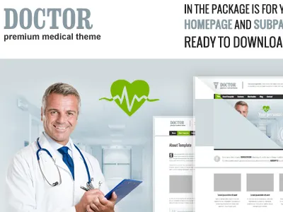 Free Doctor PSD's files blog download free freebie homepage psd subpage template theme wordpress wordpressreator