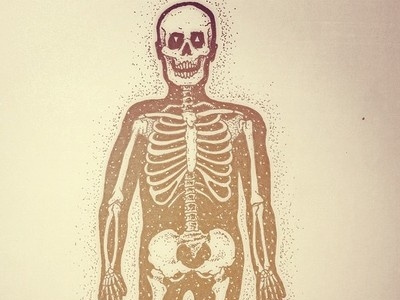 WIP bones drawing illustration skeleton skull space stars wip