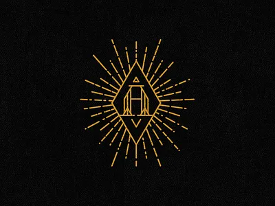 Alchemy Bottle Shop Monogram Symbol alchemy arrow black bottle branding gold line liquor logo oakland shop