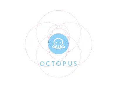 Octoparody circle circles emblem emblem design icon icon design illustration logo logo design octopus