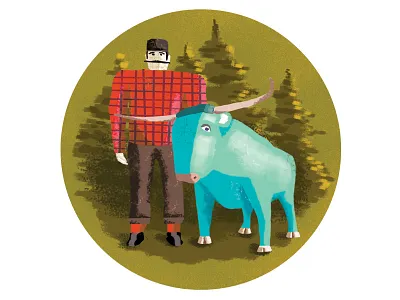 Pauly B & His Babeliest of Babez babe babe the blue ox beast forest lumberjack minnesota ox paul bunyan plaid travel woods