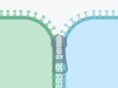 Zipper illustration pull transparent zipper