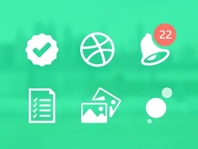 Icons ios 7 menu mobile profile ux design web design