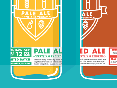 Beer Labels academic ale beer bottle brewery flat illustration label logo