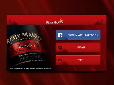 Remy Martin - App Design alcohol app iphone iphone 5 remy remy martin spirit vsop