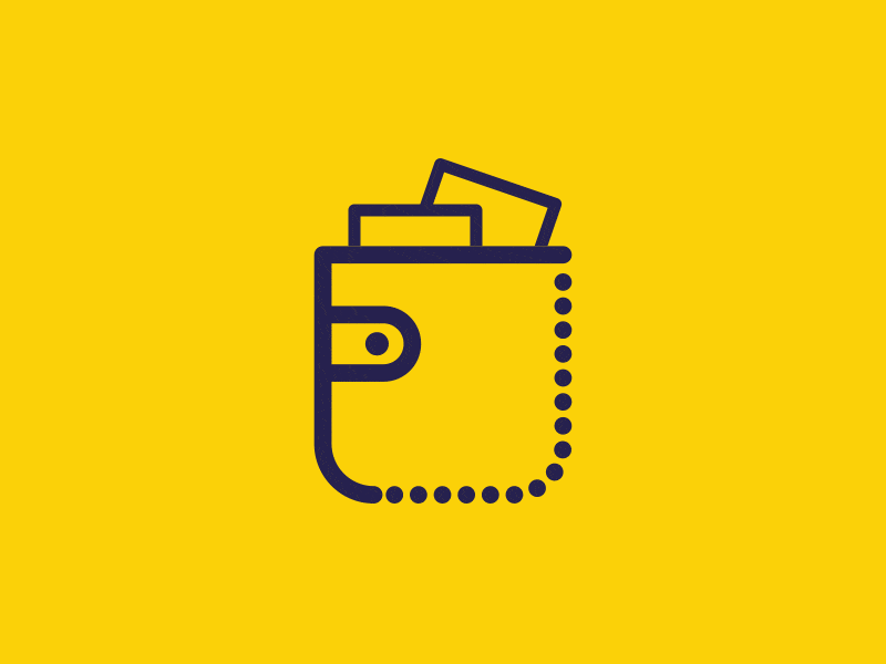 e-wallet animation brand currency digital e wallet icon
