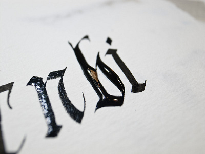 Black N' Gold blackletter calligraphy fraktur fresh gold gothic handlettering ink