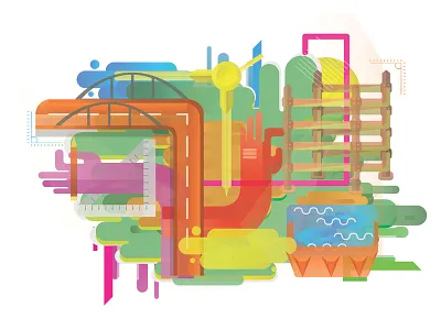 Civil Engineering engineering flatdesign illustration