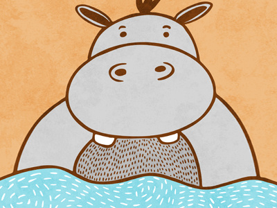 Rhino illustration nursery rhino