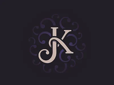 Jay Kay initials j k lettering logo magic magician monogram type typographie