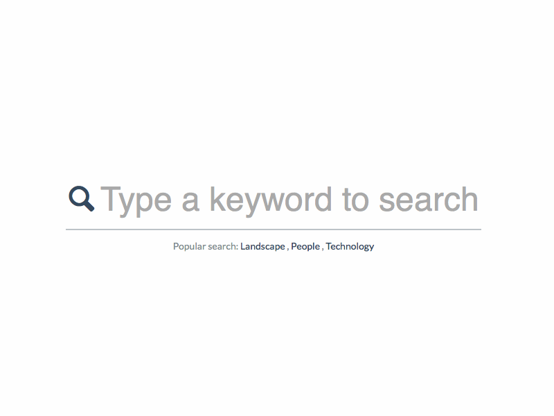 Search Animation css3 flat form gif monochrome search test