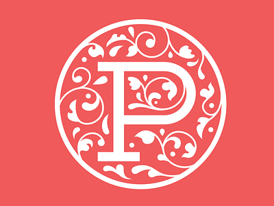 Brandmark P brandmark logo monogram p red