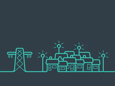 Energy electricity energy houses illustration light power video