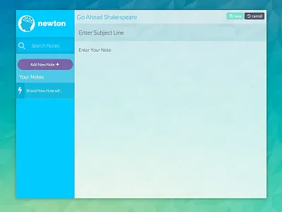 Newton Interface interface note