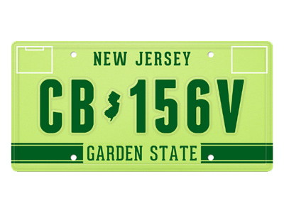 NJ License Plate garden state license plate nj