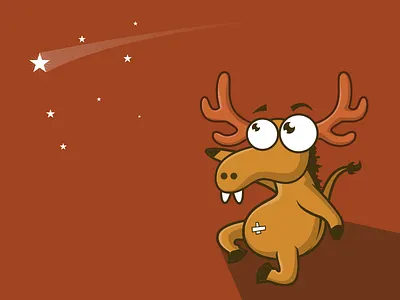 Hope cartoon characters cute deer hope illustrations star sticker