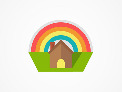 Optimism icon mark rainbow