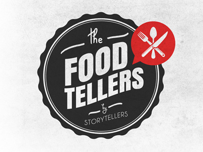 Foodtellers craft food round tipography