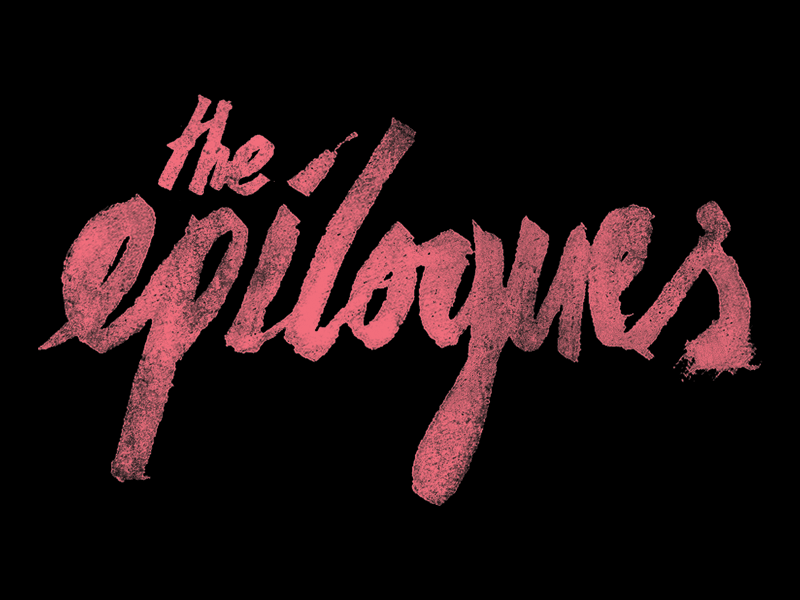 ink and paper band logo brush pen hand drawn ink lettering logotype the epilogues