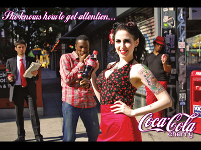 Coca-Cola: Red NY advertisement advertising beverage campaign cherry coca cola coke marketing soda soft drink