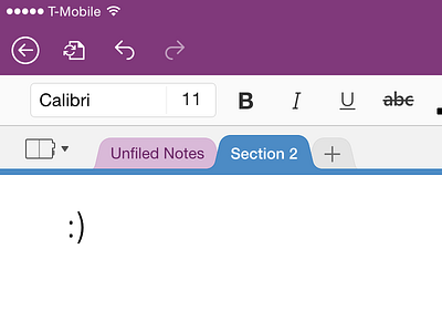 OneNote for iPad 7 ios ipad microsoft office onenote tabs ui