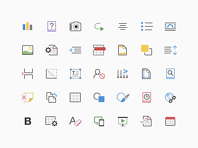 Microsoft Office for iPad Ribbon Icons icons ios ipad