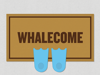 Whalecome Home flippers welcome mat whale