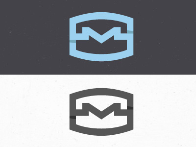 Logo Exploration blue flat grey lockup logo m monogram s