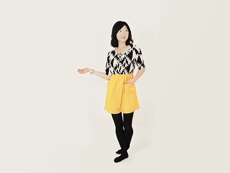 Designer + Model fashion gif