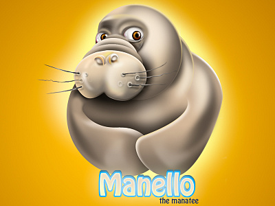 Manello animals app drawings lamentin manatee pencils sketch