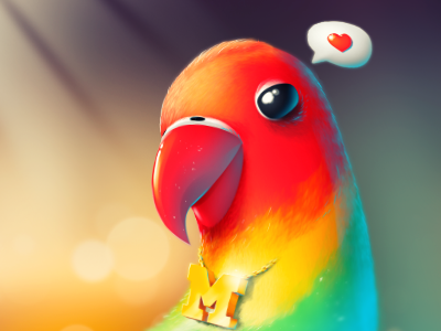 mc parrot animal illustration photoshop