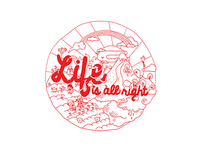 Life is All Right illustration japan peace