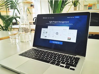 Blossom Landing agile app blossom homepage landing lean macbook product development product management project management ui website