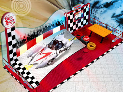 Speed ​​Racer Event for Children. concept corporative decoration ideas illustrator layout photoshop presentation production storyboard