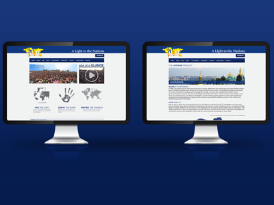 A Light to the Nations website web web design