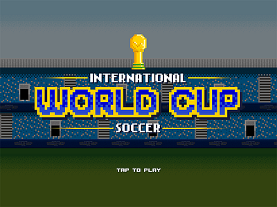 Splash Screen football game logo pixel art soccer
